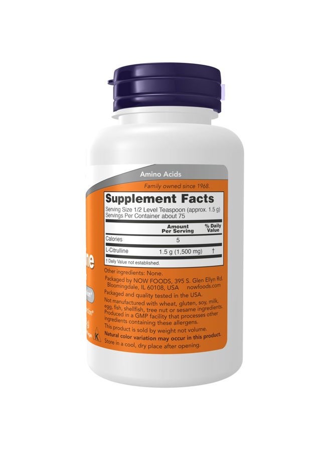 now Supplements, L-Citrulline Pure Powder, Supports Protein Metabolism*, 4-Ounce - Image 2