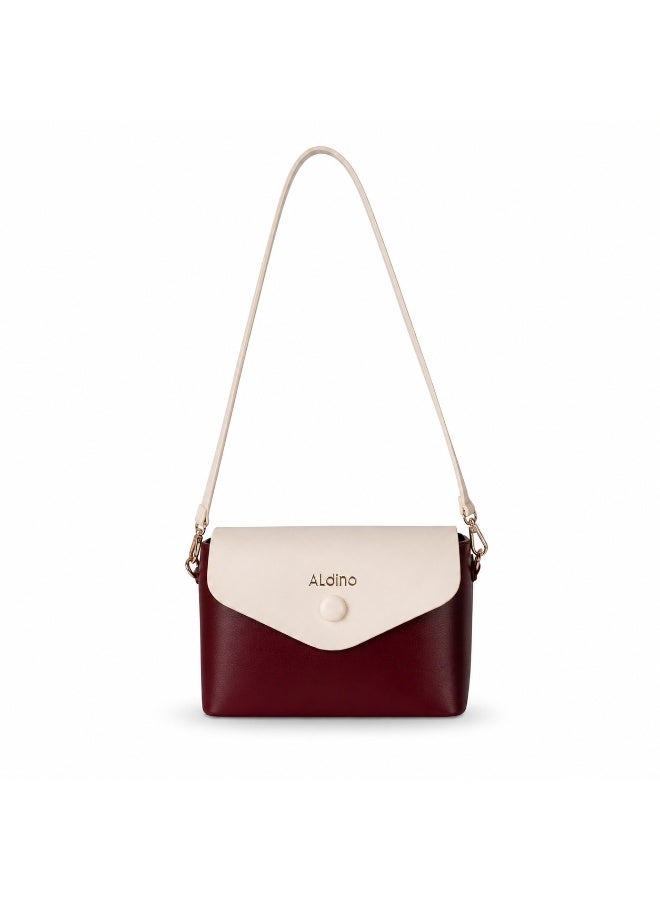 Aldino A premium women's handbag set from ALINO-1-MAROON - Image 1