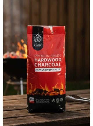 AKDC Hardwood Charcoal 3 kg | 100% Natural Lump Charcoal | Fast Ignition & Long-Lasting Heat for BBQ, Grills & Campfires