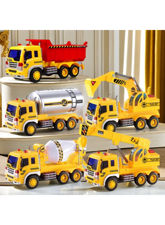Art Car Play Simulation Large Inertia Children's Toy Car Engineering Excavator Baby Toy Lights Music Story-Color:310D 【acousto-optic】 Excavator - Image 2