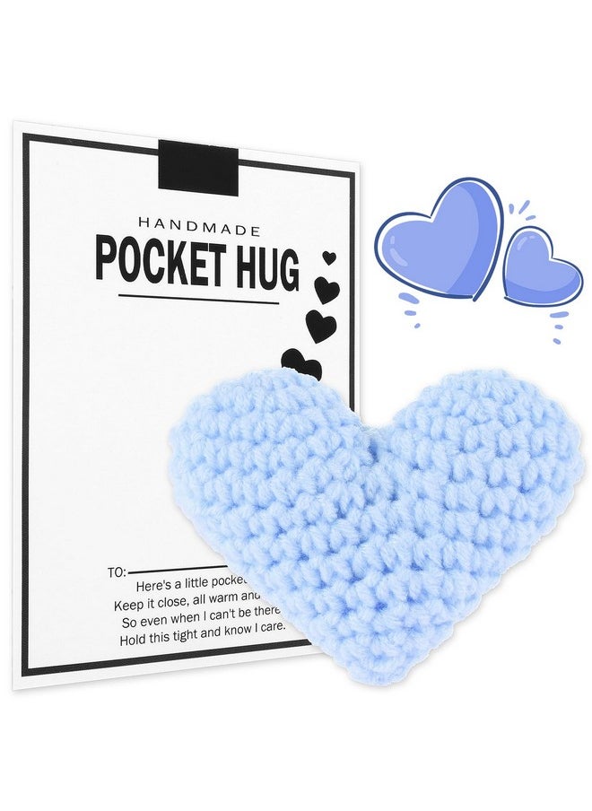 Grevosea Crochet Heart, Handmade Cute Crocheted Pocket Hug Good Luck Gifts Positive Heart Pocket Hug Gift for Thinking of You Greeting Keepsake Ornament Gifts for Birthday Wedding Valentines (Blue) - pzsku/Z8A796F7BD89EFE2868BDZ/45/_/1740982485/c2cb54a2-912b-492c-af1b-03d6d0ebbb66