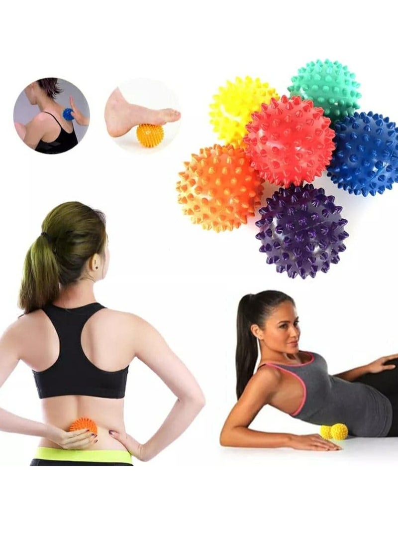 SportQ - Blister Massage Ball, Spiky Feather Massager Ball, Automatic Tissue Massager for the Feet, Sensory Ball to Treat Inflammation, Size 7 cm, Multi-Colour, from SportQ, - Image 1