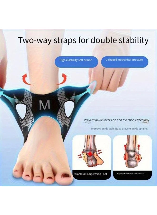 1 Pair Lightweight Breathable Adjustable Ankle Brace for Sports Injury & Sprain Prevention (S/M/L) - Image 4
