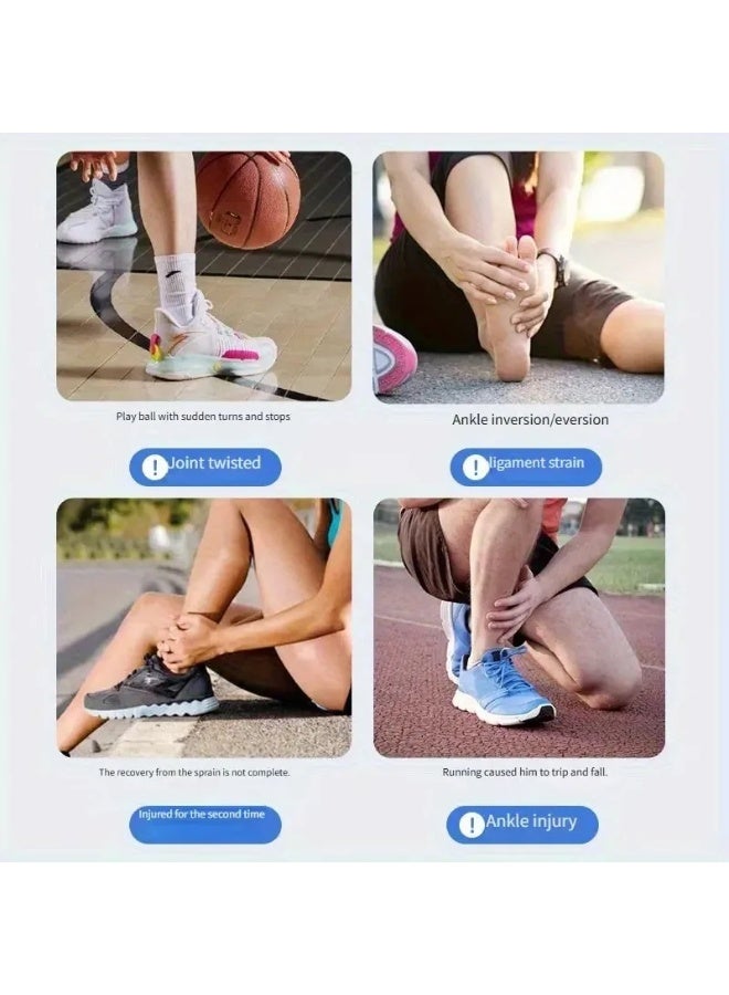 1 Pair Lightweight Breathable Adjustable Ankle Brace for Sports Injury & Sprain Prevention (S/M/L) - Image 5