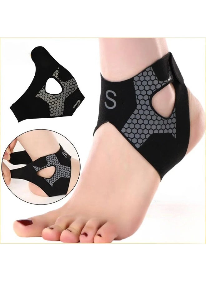 1 Pair Lightweight Breathable Adjustable Ankle Brace for Sports Injury & Sprain Prevention (S/M/L) - Image 1