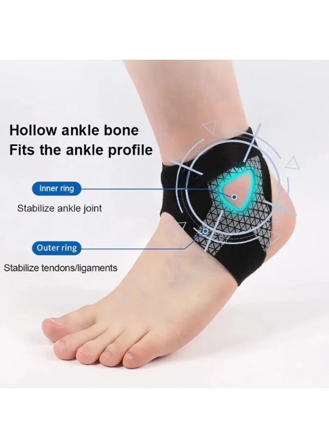 1 Pair Lightweight Breathable Adjustable Ankle Brace for Sports Injury & Sprain Prevention (S/M/L) - Image 3