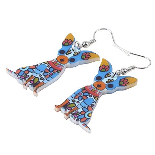 Bonsny Acrylic Drop Chihuahuas Dog Pets Earrings Funny Design Lovely Gift For Women Fashion Jewelry (Brown) - Image 2