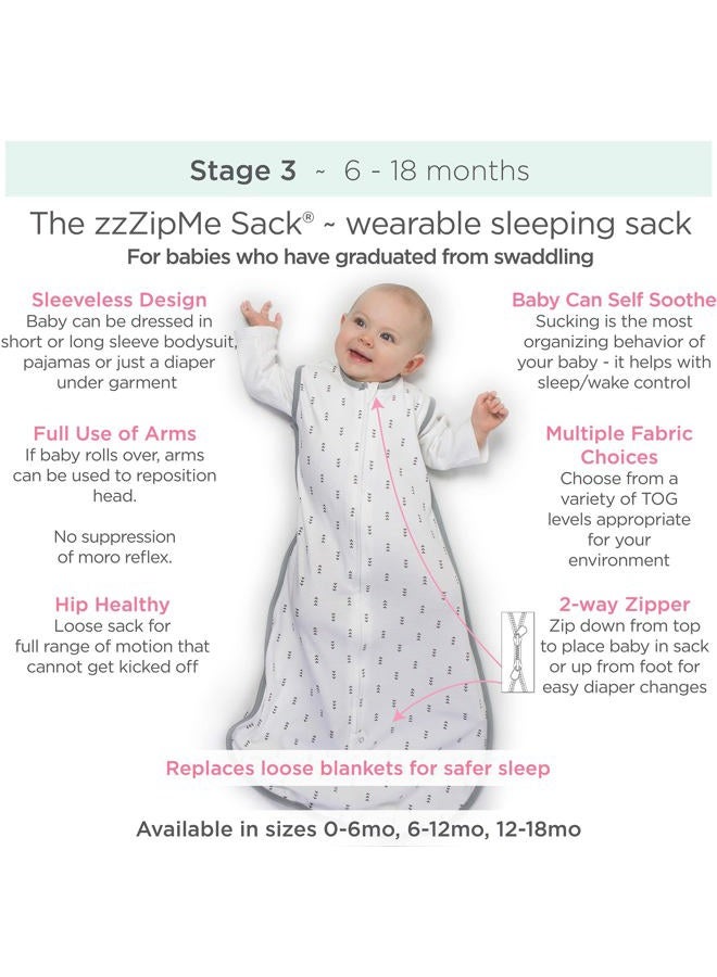 SwaddleDesigns Cotton Muslin zzZipMe Sleeping Sack, Wearable Blanket with 2-Way Zipper, Black Hedgehog, Medium, 6-12 Months  - Image 2