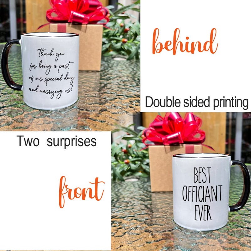 Dnuiyses Wedding Officiant Mug - Funny Registry Mug, Thank You Gift for Bride & Groom - Image 4
