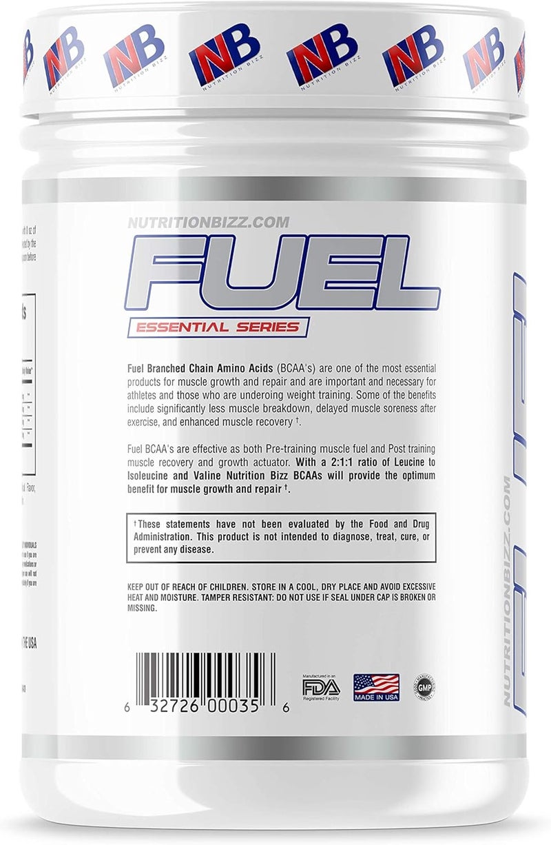 NutritionBizz BCAA Powder 5 Grams of BCAAs Amino Acids Post Workout Recovery Drink for Muscle Building Recovery and Endurance 30 Servings Blue Raspberry - Image 2