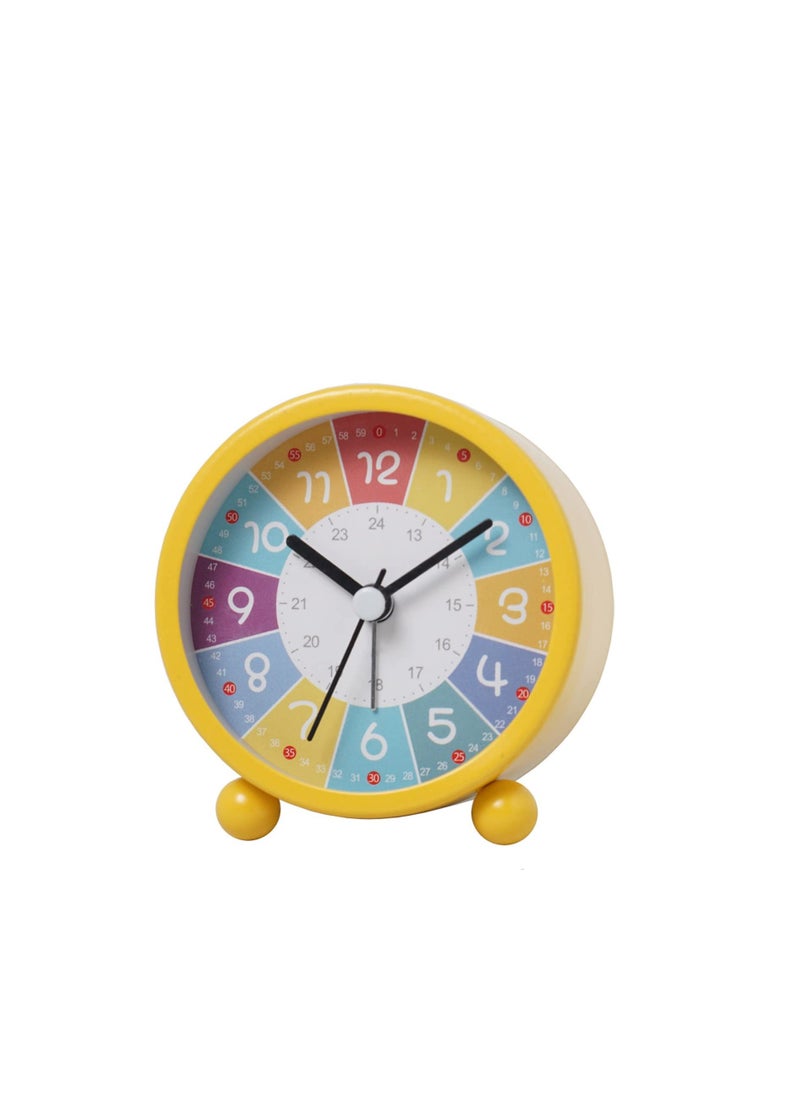 Children's Alarm Clock, Silent Alarm Clocks with Night Light, 3 Inch Cartoon Alarm Clock, Children's Sleep Trainer Clock, Battery Operated Alarm Clock for Children's Bedroom  - Image 1