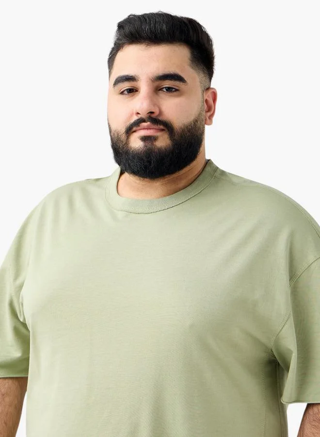 Maxim Plus Size T-shirt with Crew Neck and Short Sleeves