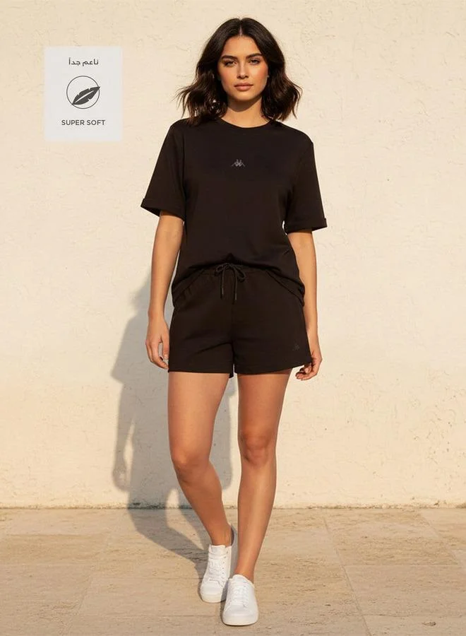 Kappa Black Kappa 2 Way Stretch Printed T-shirt for Women | Best Price UAE