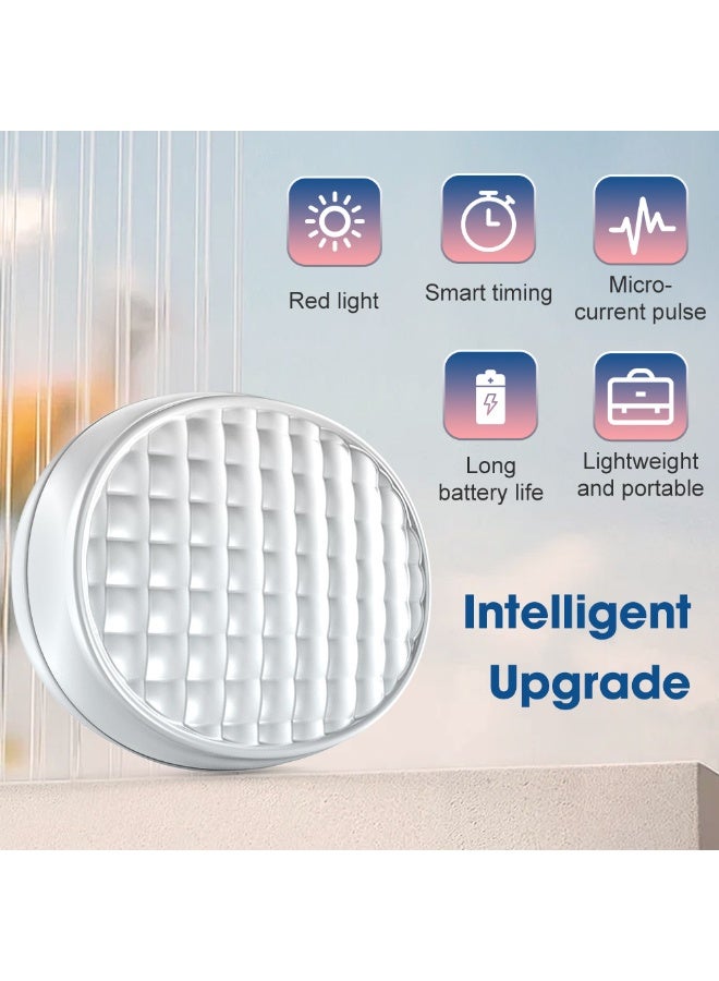 NANAO Under Eye Light Therapy Device,Portable Massager Patches,Beauty Device with Eye Massage for Relieve EyeBags,Fatigue, Dark Circles,Wrinkle,Red Light Therapy with Gel,Sliver - Image 3