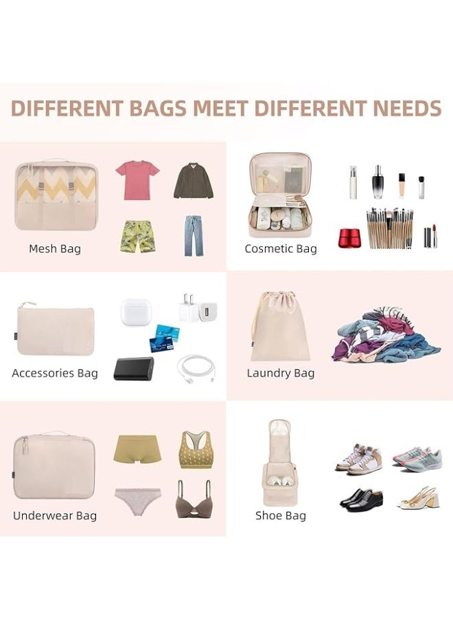 Soofam Packing Cubes, Luggage Packing, Travel Accessory Organizers, 8 Pack - Image 5
