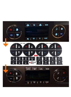 ECVV 3PCS AC Dash Button Sticker Repair Kit Car Interior Accessories Replacement Stickers for Ruined Faded Auto Climate Control Decals Fit Cars, SUVs, Trucks  - Image 2