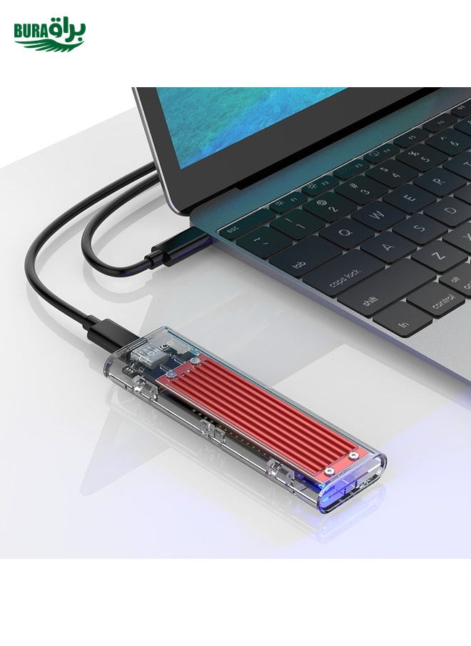 BURAQ ORICO TCM2-C3 NVMe M.2 SSD Enclosure (10Gbps)(Red)  - Image 1