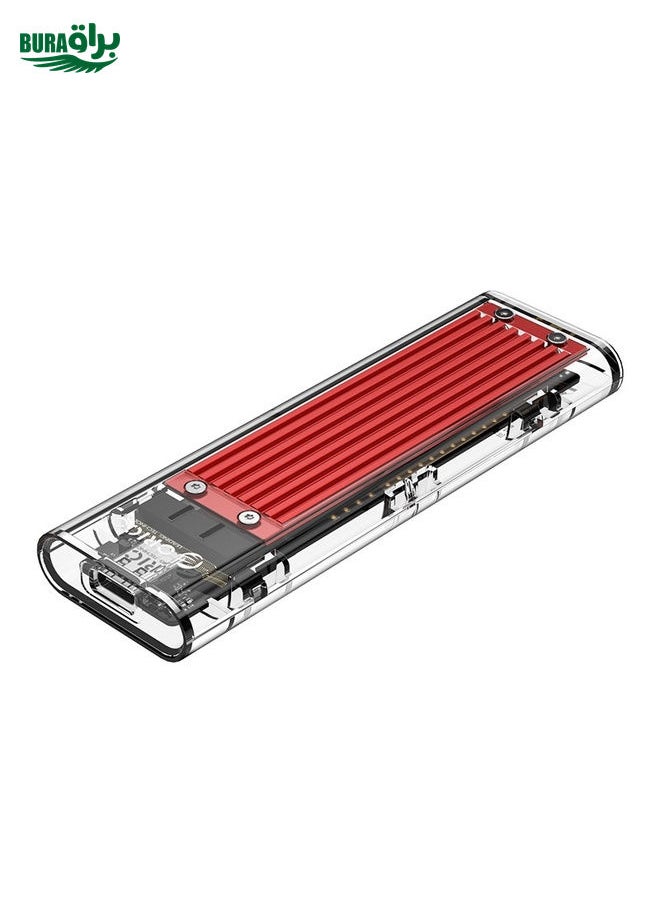 BURAQ ORICO TCM2-C3 NVMe M.2 SSD Enclosure (10Gbps)(Red)  - Image 2