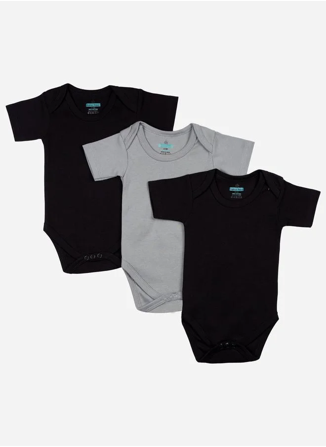 Babies Basic Pack of 3 - Solid Short Sleeves Bodysuit by Styli