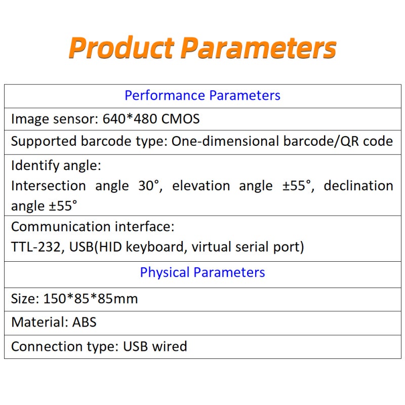 ماسح الباركود: توصيل USB سلكي ومباشر الاستخدام، استشعار تلقائي وتعرف سريع - مستشعر صور CMOS وقذيفة ABS مقاومة للصدمات، منصة مسح للتخزين الجمركي ومخزون المستودع - Image 3