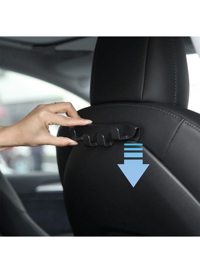 HPS Tesla Car Seat Hooks – Back Seat Purse Hanger & Organizer for Bags, Coats, and Groceries | Universal Fit for Tesla Model 3, Model Y, Model S, and Model X - Image 2