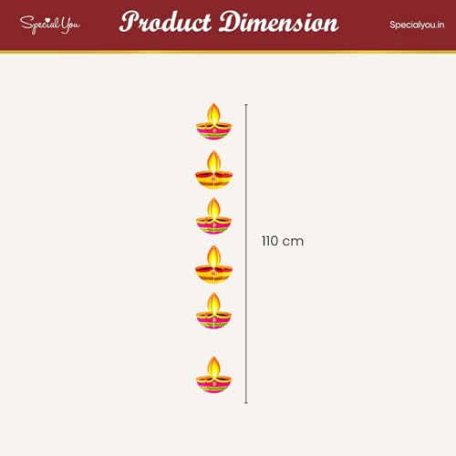 SpecialYou.in Special You Diwali Decoration for Home Hanging Diya for Home Decoration (12 Pcs), Paper Frill Hanging for Diwali Decor Items, Decorative Diya for Home Decor - Image 4