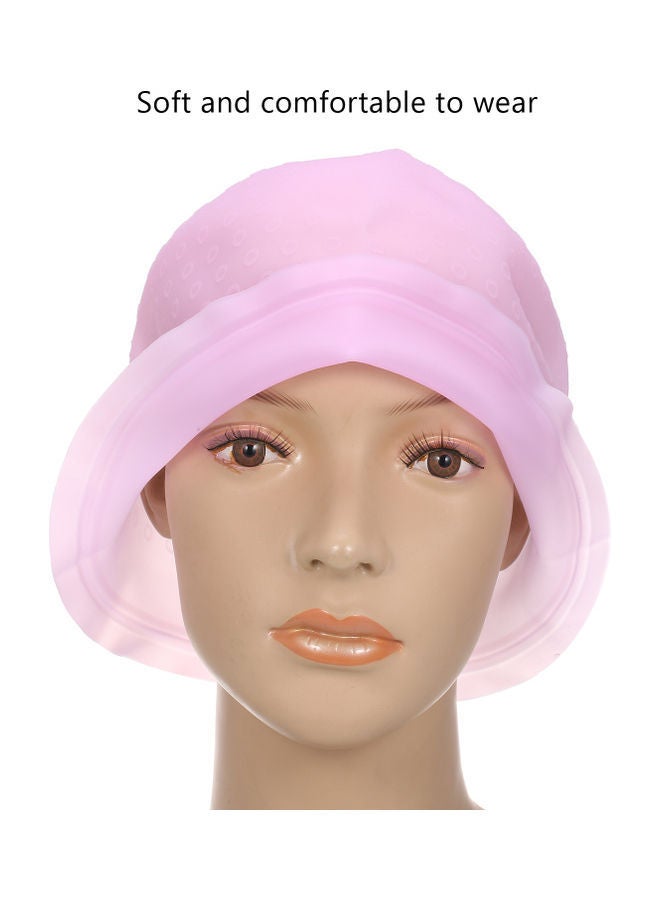 NIBEMINENT Reusable Hair Coloring Dye Cap With Hook Hairdressing Tools Pink 22.2 x 2 10cm - Image 2