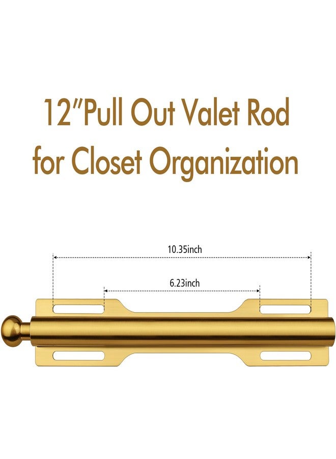 FIRJOY Valet Rod for Closet Pull Out (Brushed Gold, 2 PACK) - Image 3