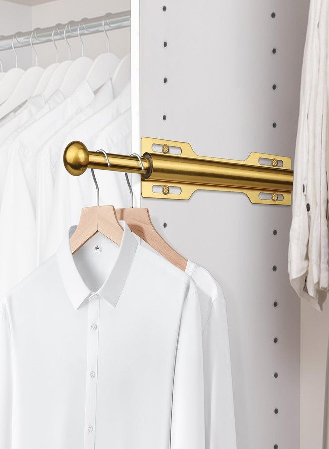 FIRJOY Valet Rod for Closet Pull Out (Brushed Gold, 2 PACK) - Image 2