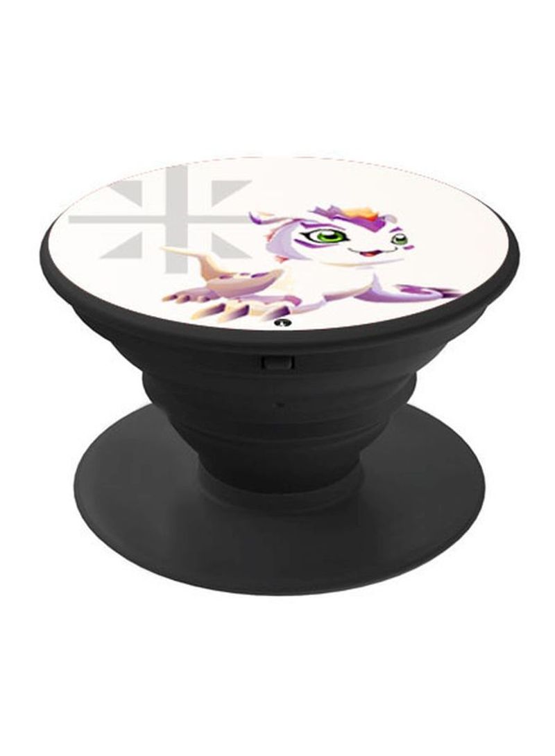 RKN Printed Pop Socket Phone Holder White/Purple/Green - Image 2