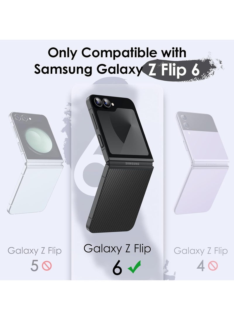 VKL Case for Samsung Galaxy Z Flip 6 2024 with Ring, Hard PC Slim Shockproof Anti-Scratch Protective Phone Cover (Black) - Image 2