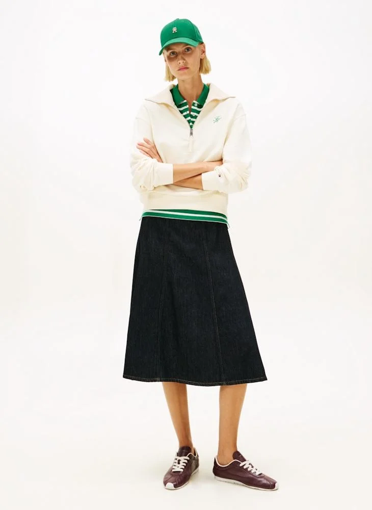 TOMMY HILFIGER  Logo Half Zip Up Sweatshirt for Women | Best Price UAE