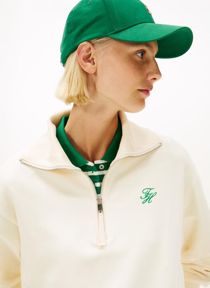 TOMMY HILFIGER Logo Half Zip Up Sweatshirt - Image 3
