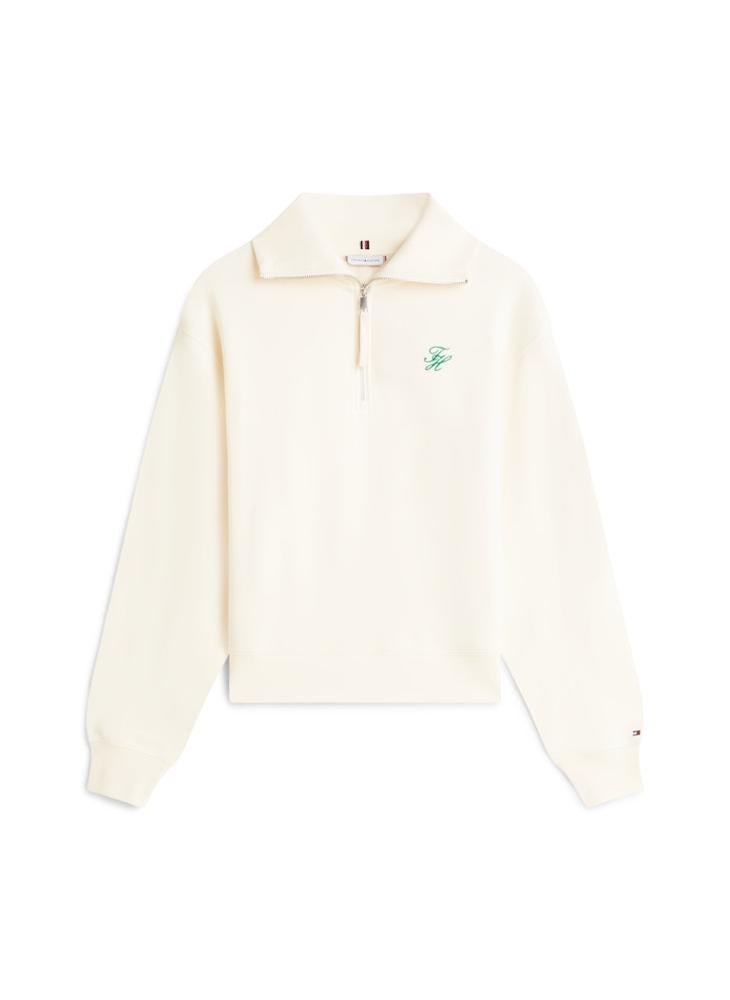 TOMMY HILFIGER Logo Half Zip Up Sweatshirt - Image 5