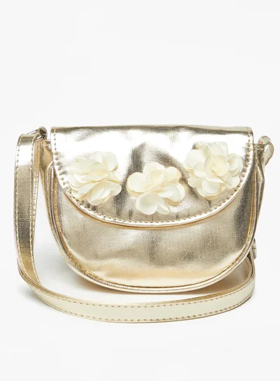 Flora Bella Floral Accent Crossbody Bag with Adjustable Strap