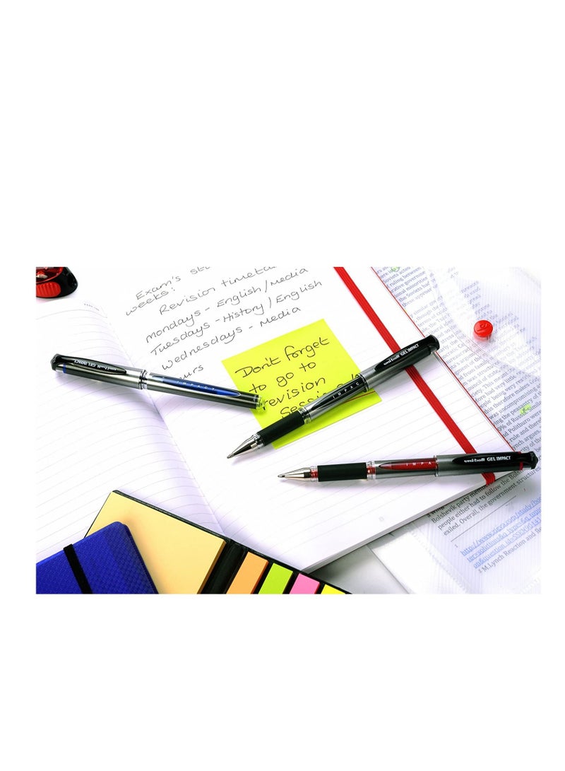 Uniball 3-Piece Gel Impact Broad Gel Pen 1.0mm Tip Black Ink - Image 3