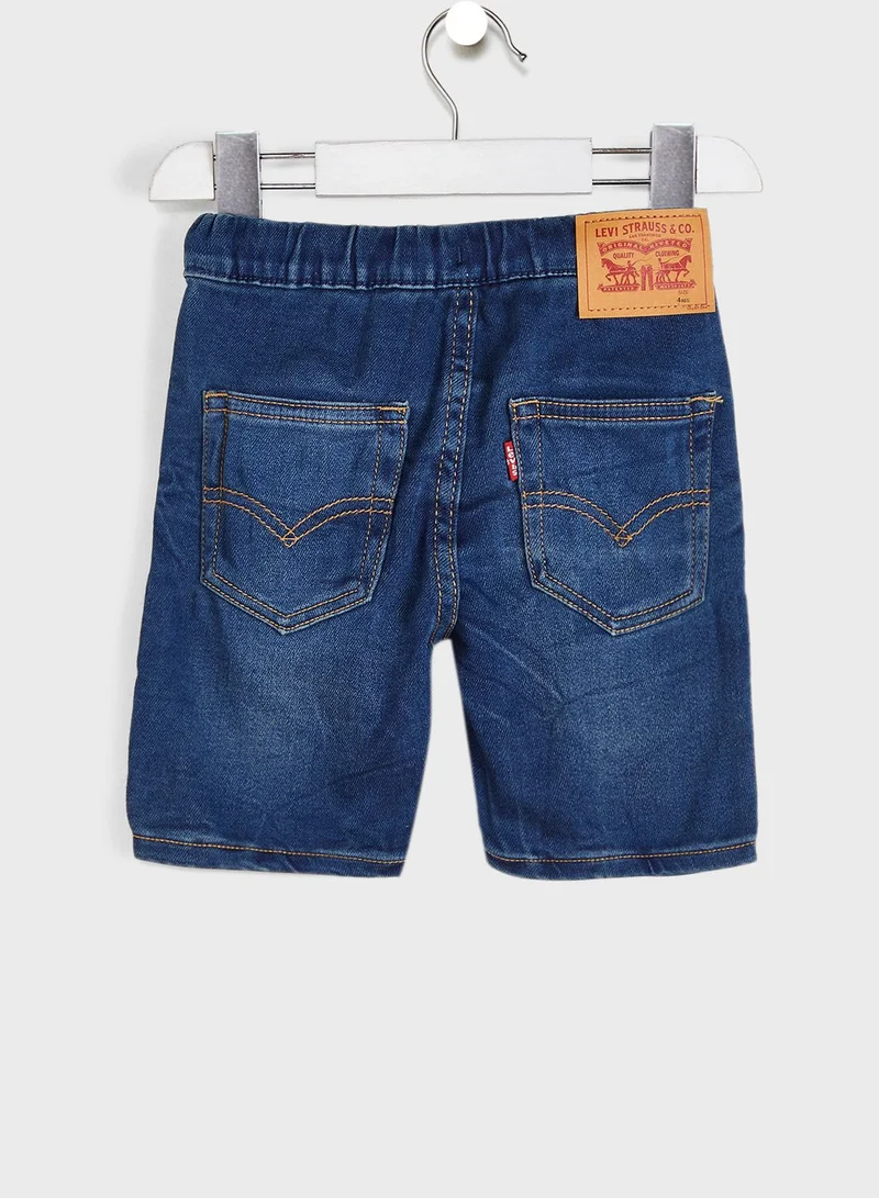 Levi's Kids Dark Wash Drawstring Denim Shorts
