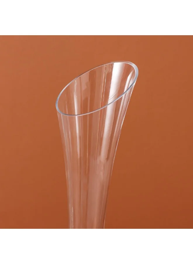 DANUBE HOME Danube Home Vetro Wide Mouth Clear Glass Vase - 14X40Cm Elegant Multi Color Home Decor Collection For Fresh Flowers & Stylish Decoration Decorative Home Accessories