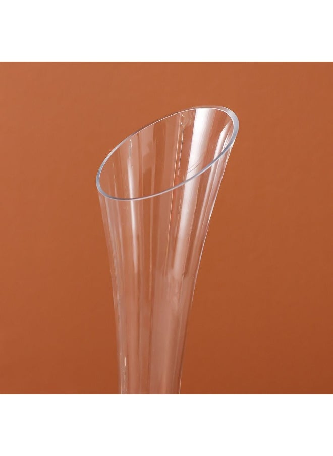 DANUBE HOME Danube Home Vetro Wide Mouth Clear Glass Vase - 14X40Cm Elegant Multi Color Home Decor Collection For Fresh Flowers & Stylish Decoration Decorative Home Accessories  - Image 2