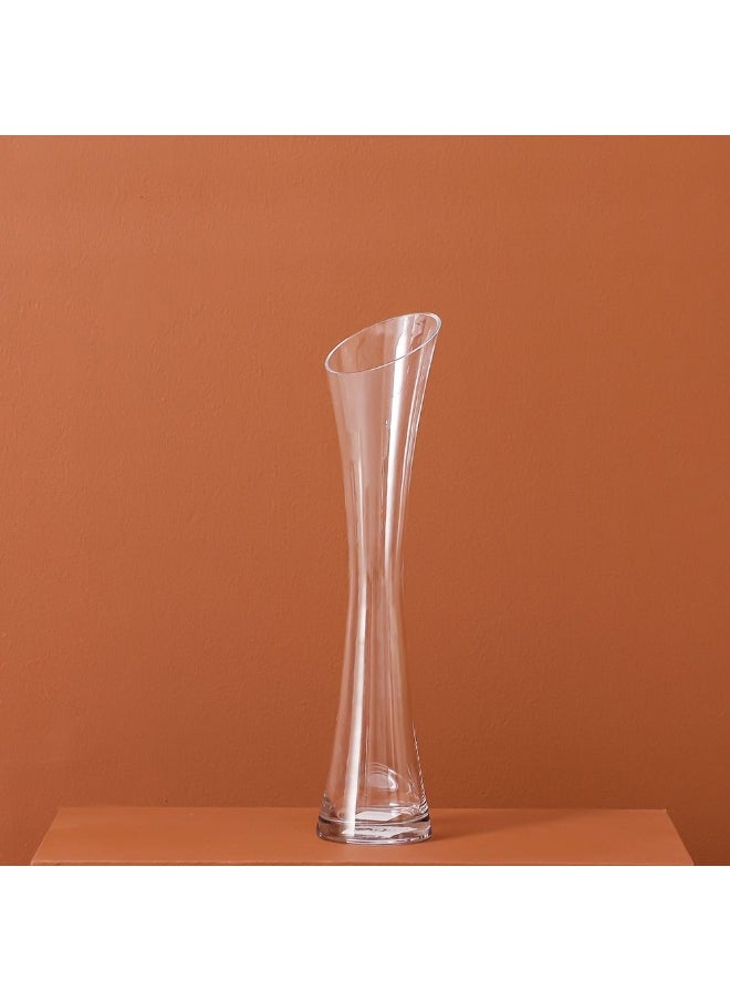 DANUBE HOME Danube Home Vetro Wide Mouth Clear Glass Vase - 14X40Cm Elegant Multi Color Home Decor Collection For Fresh Flowers & Stylish Decoration Decorative Home Accessories  - Image 1