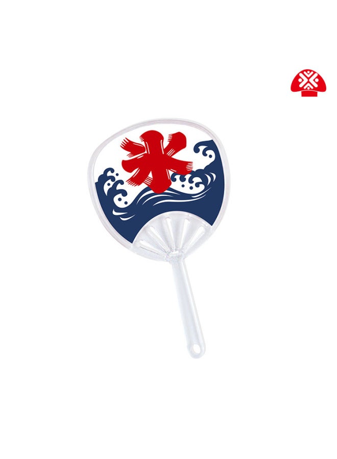 Loquat 1:12 Dollhouse Dollhouse Scene Props Plastic Fan OB11 GSC Miniature Mini Food Play Fan-Color:12 Points Transparent Ice - Image 1