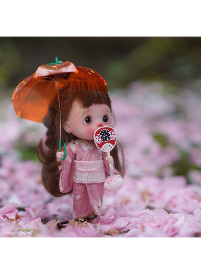 Loquat 1:12 Dollhouse Dollhouse Scene Props Plastic Fan OB11 GSC Miniature Mini Food Play Fan-Color:12 Points Transparent Ice - Image 4