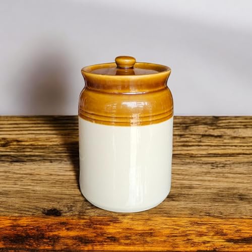 ClayStone Ceramic Achaar Jar Set - 2 Kg (2000 ml) x 2 - Martban Pickle Container - Kitchen Storage for Pickle, Chutneys and Sauces - Durable, and Easy to Clean (Pack of 2) (2 Kg Brown Jar Set) - Image 4