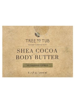 Tree to Tub Tree To Tub, Shea Cocoa Body Butter, Sunkissed Citrus, 6.7 fl oz (200 ml)  - Image 2