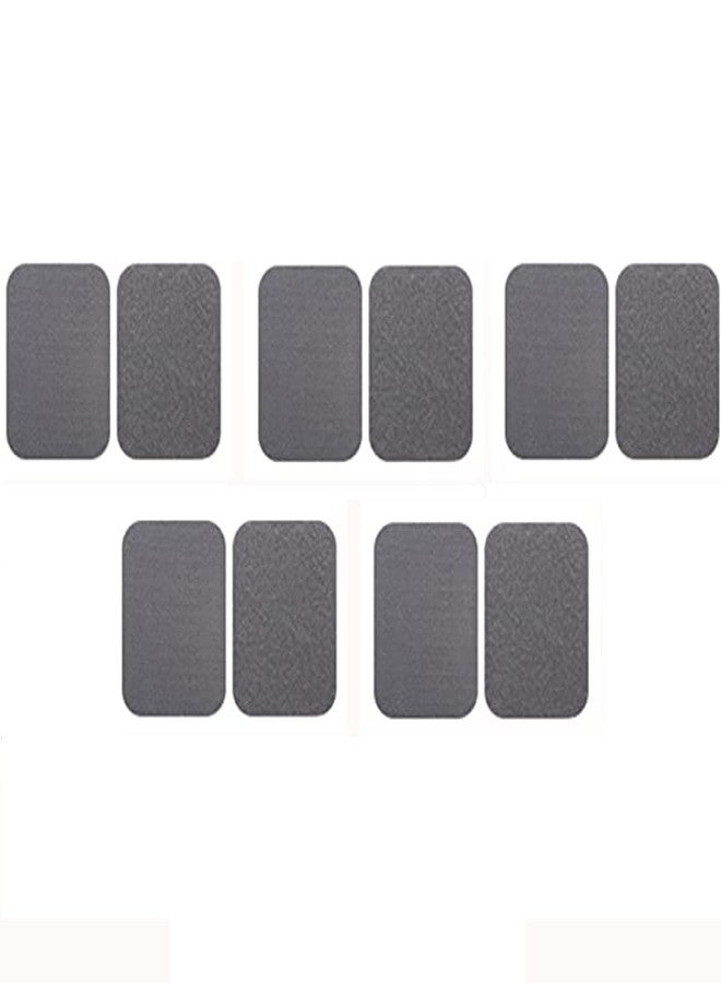 HEXONIQ® Velcro Adhesive, Double Sided Sticky Pads, Hook and Loop Adhesive Back Fastening Tape Reusable for Home, Office, School & Workshop Use, 8cm X 6cm (Grey, Pack of 10) - Image 1