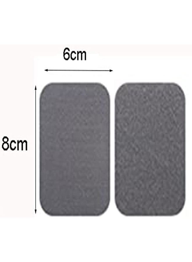 HEXONIQ® Velcro Adhesive, Double Sided Sticky Pads, Hook and Loop Adhesive Back Fastening Tape Reusable for Home, Office, School & Workshop Use, 8cm X 6cm (Grey, Pack of 10) - Image 2
