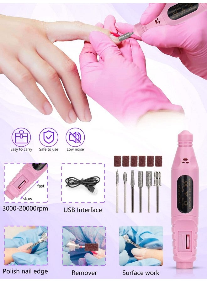 Quaferen Acrylic Nail Kit For Beginners With Everything 42Colors Glitter Acrylic Powder Monomer Liquid Nail Kit Set Professional Acrylic With Everything Drill Uv Light Practice Finger Nail Bag Organizer Case - Image 4