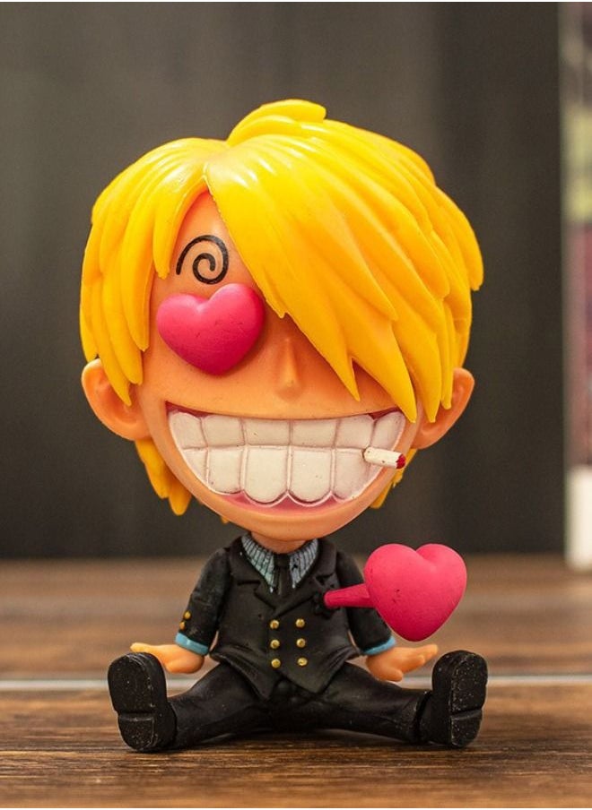 null - Set of 2 Anime One Piece Action Figure Set, Sanji and Boa·Hancock Figure, Collectible Model Statue Figure Toy, High Quality Cartoon Figure Toy Suitable for Car and Table Decoration - Image 1