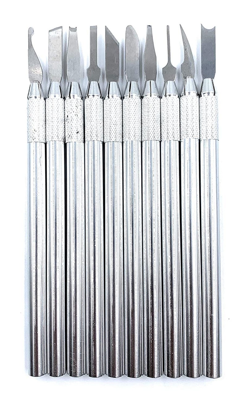 Fozti Wax CarverProbes Carving Knives Tool Set for Sculpting Shaping Modeling Cutting Scraping on Wax Ceramic Soap Clay Wood for Pottery Jewellery Making Model Making Hobby Crafts DIY