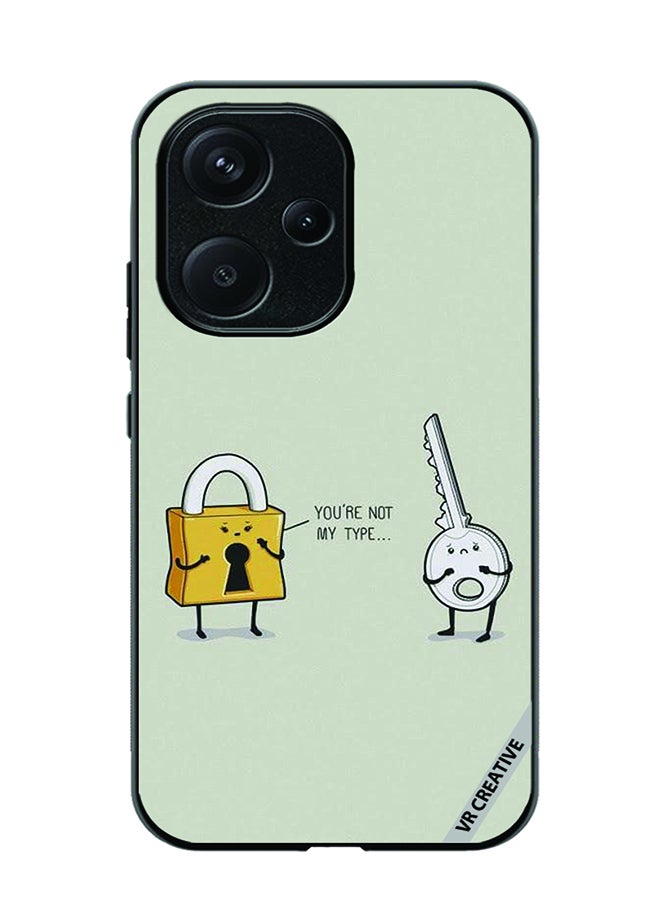 VR CREATIVE Protective Case Cover For Xiaomi Redmi 13C 5G You Are Not My Type Design Multicolour - Image 1